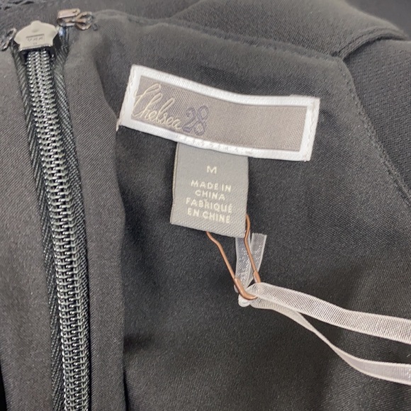 NWT NEW CHELSEA28 Black Mixed Media Midi Dress - Picture 11 of 11